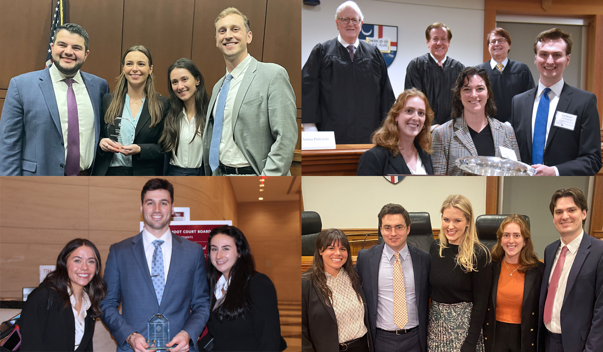various law students at moot court competitions