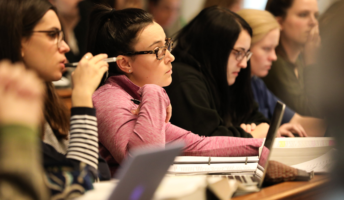 group of students in a class