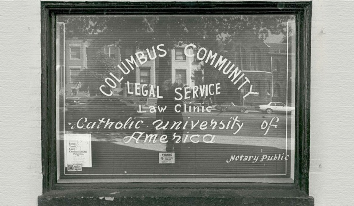 photo of the old CCLS window with CCLS on it