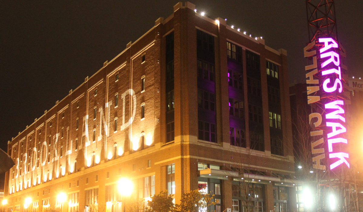 artswalk in brookland at night