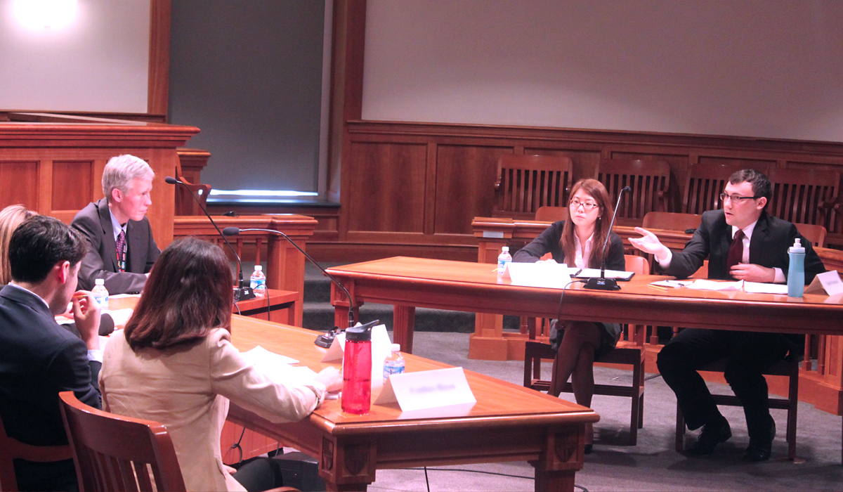 students in a courtroom