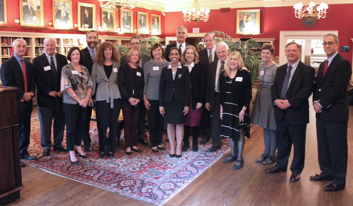 group of alumni posing for a photo