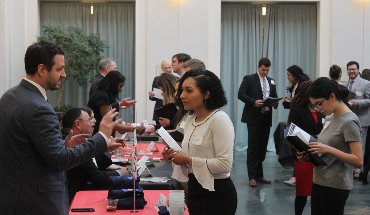 law students at a job fair