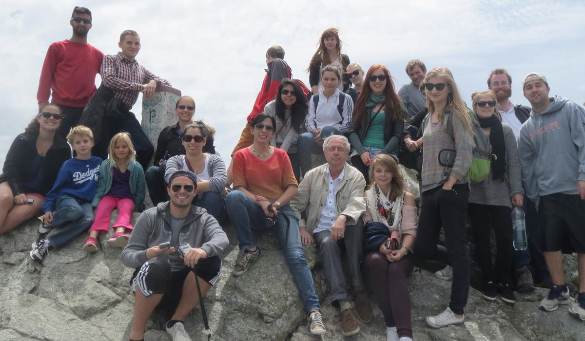 group of students posing for a photo