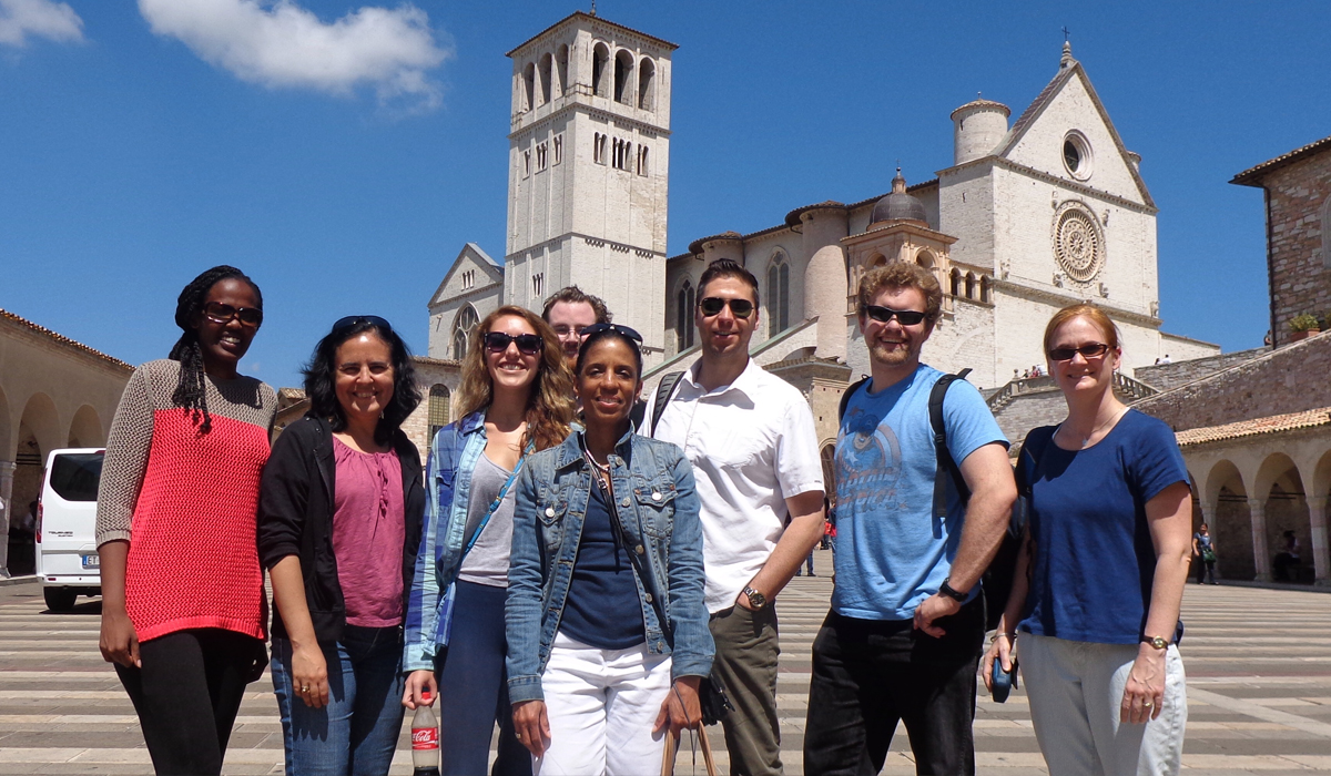 group of students posing for a photo