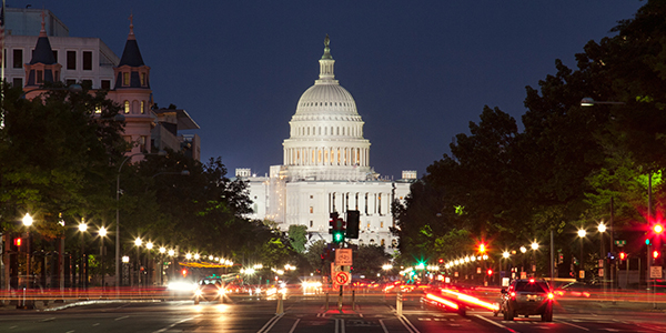 The capitol at night