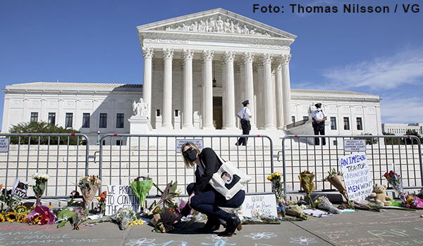 Maggie McCabe in front of SCOTUS Foto: Thomas Nilsson / VG