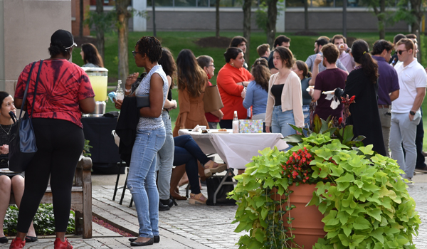 A group of law students at a welcome back party