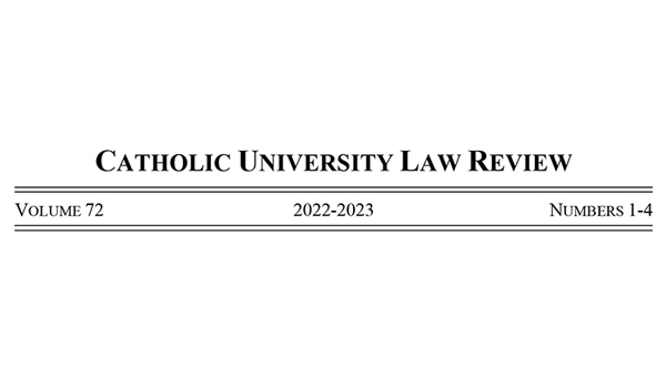 Law Review Volume 72 masthead