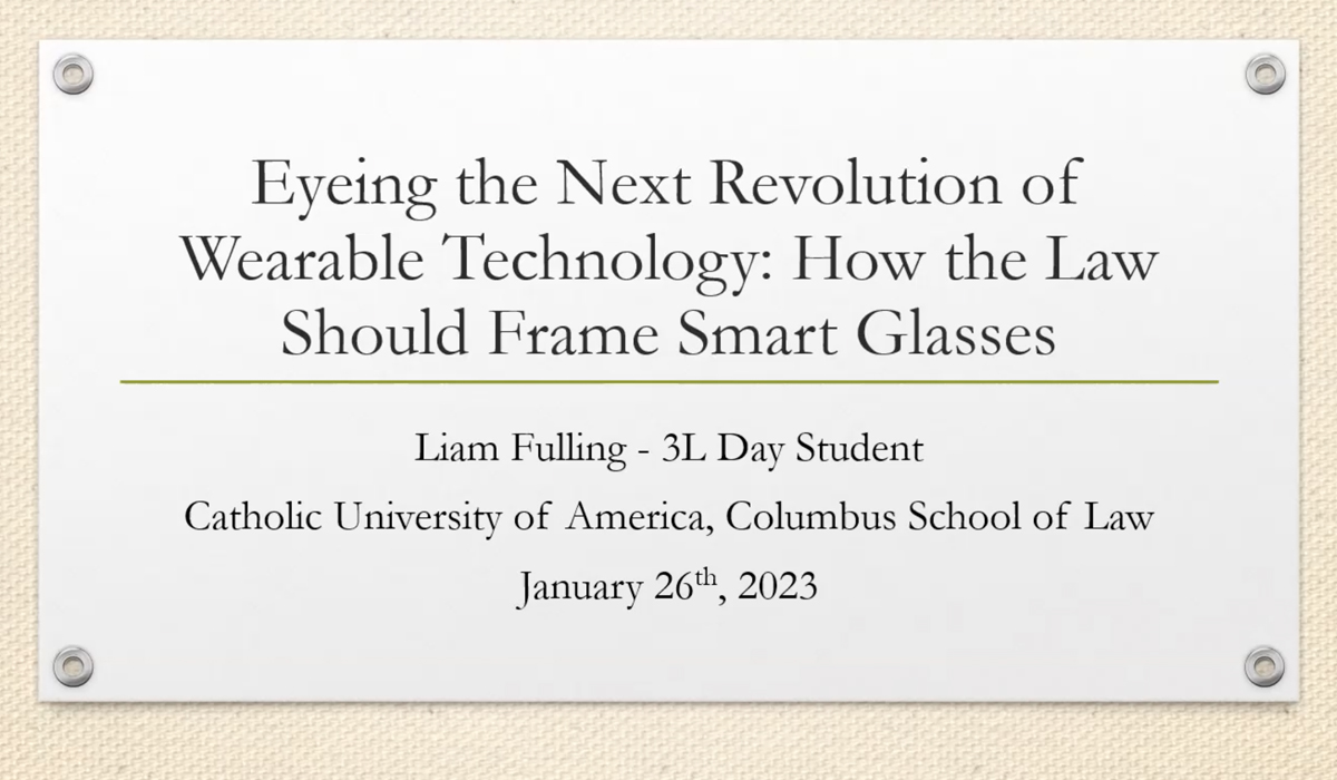 2023 Student Scholars Series Presents Eyeing the Next Revolution of Wearable Technology