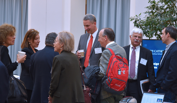 Speakers from the Free Speech in American Law Schools Symposium at Catholic Law