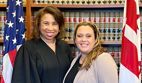 Jessica Merino with Chief Judge Blackburne-Rigsby