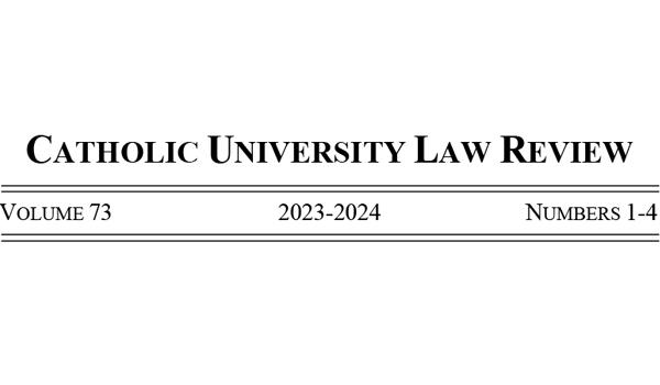 Law Review Vol 73 masthead
