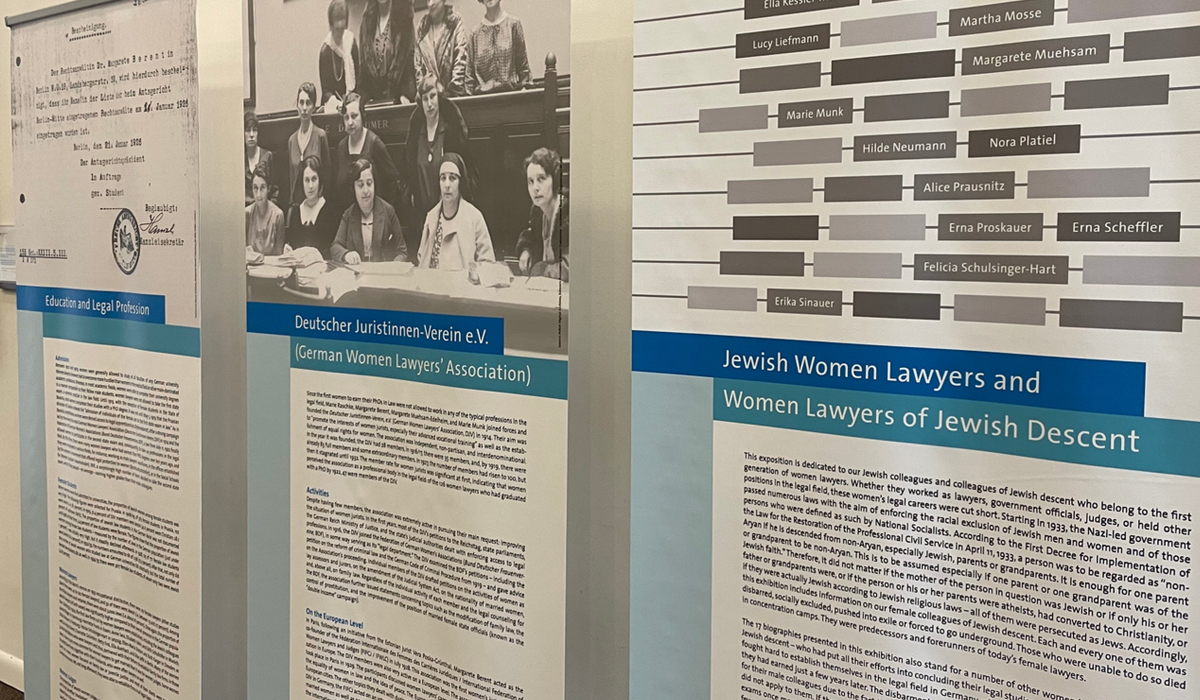 German Women Jewish Lawyers in the Third Reich Exhibit Opening at Catholic Law in Washington, DC, on October 18, 2023