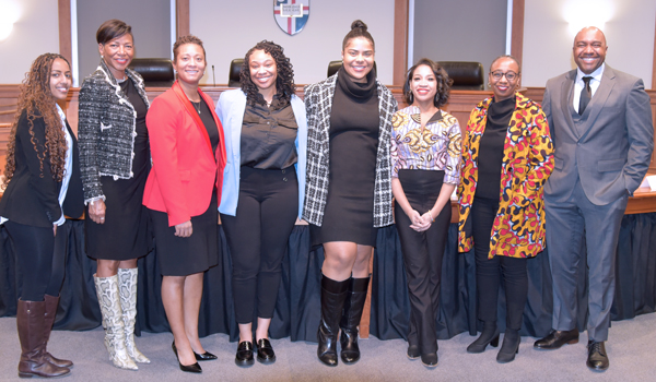 The panelist with members of BLSA