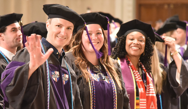 law students at the commencement ceremony