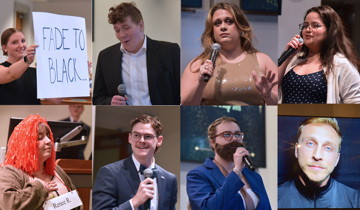 Awards night hosts and student skits