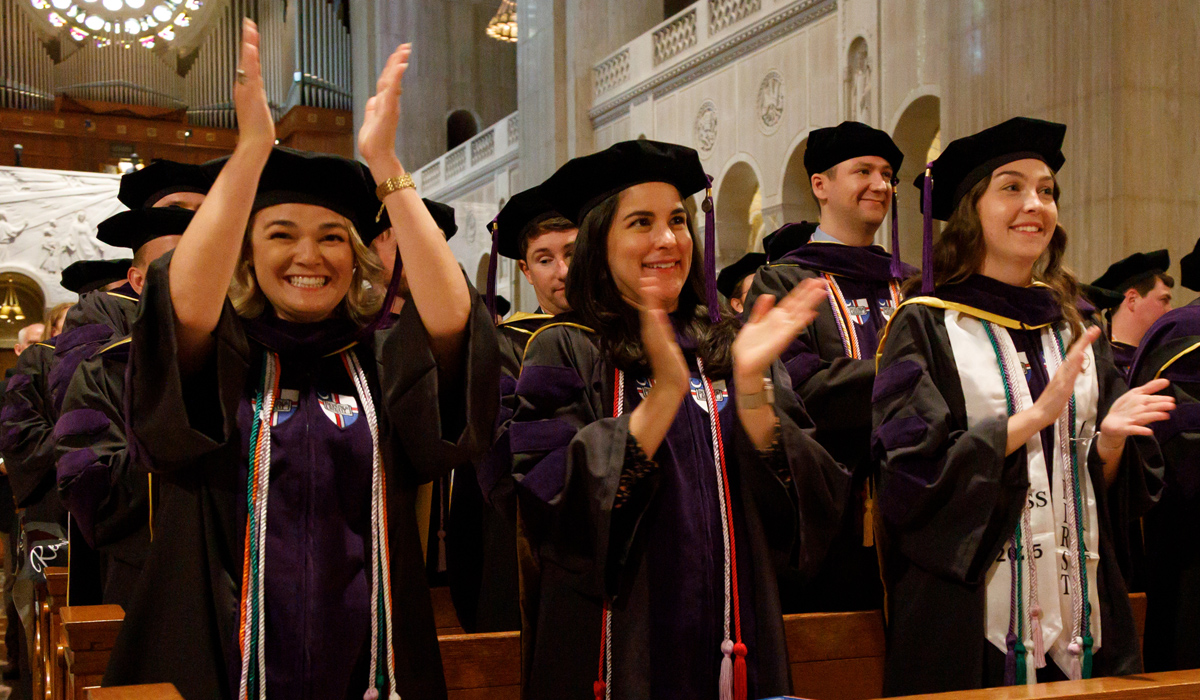 students celebrating