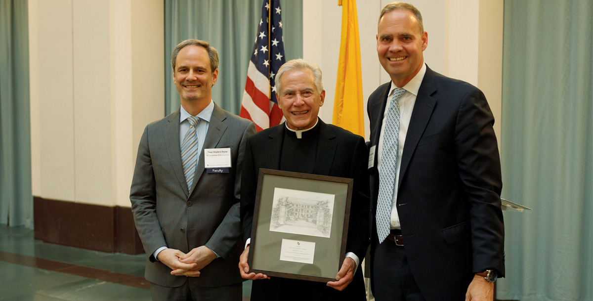 Dean Payne, Father O'Brien, and Scott Rembold