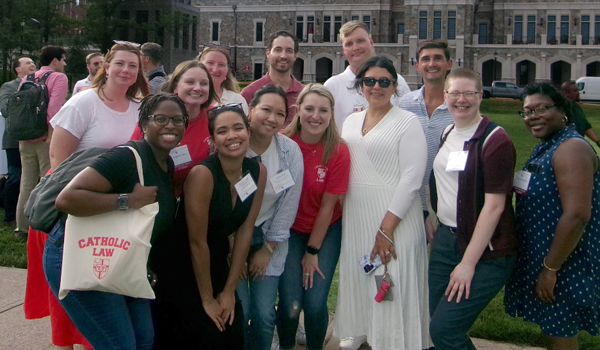 Law students with Dean Crowley at the picnic
