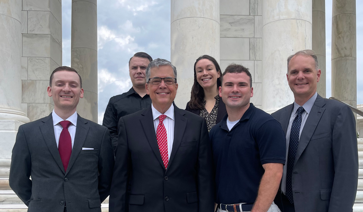 Webb and Kilpatrick with Catholic Law students