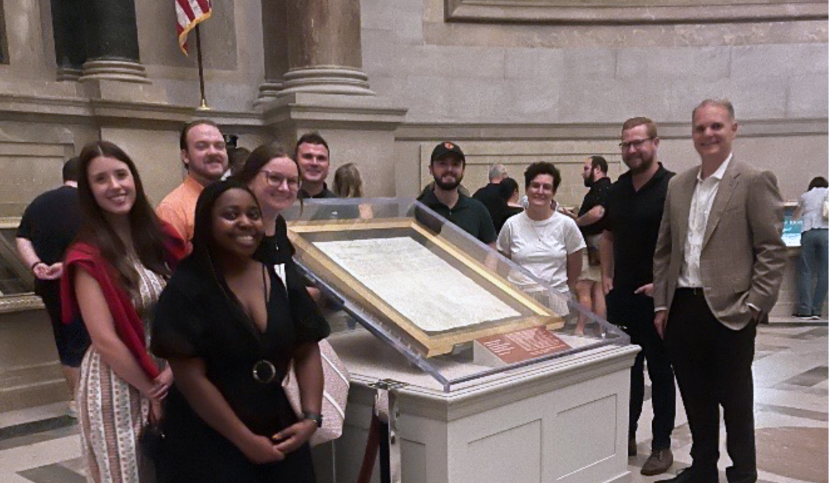Catholic Law Students Visit National Archives for Special Viewing of the U.S. Constitution