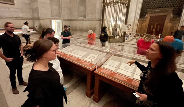 Catholic Law Students Visit National Archives for Special Viewing of the U.S. Constitution