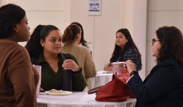 networking reception with students and legal professionals