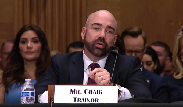 Craig Trainor at his nomination hearing.
