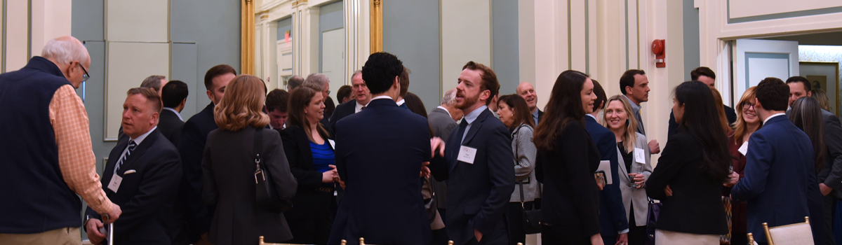 alumni networking before the luncheon