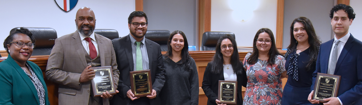 Award recipients with student leaders