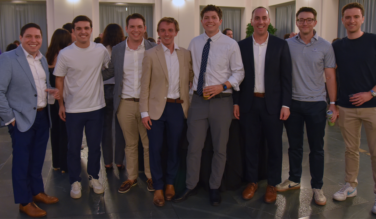 Alexander Kagan with friends and professors