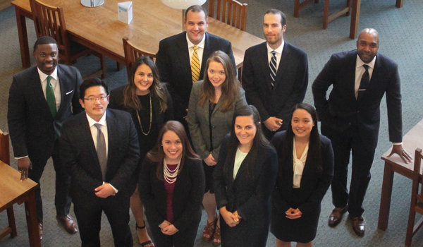 Law students in the library