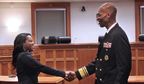 CUA Law Student Inducted into U.S. Navy Jag Corps