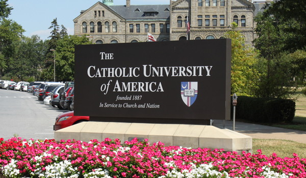 CUA entrance sign