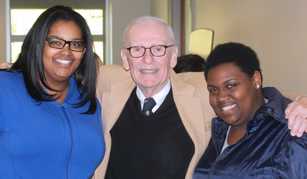 Professor smith with two students