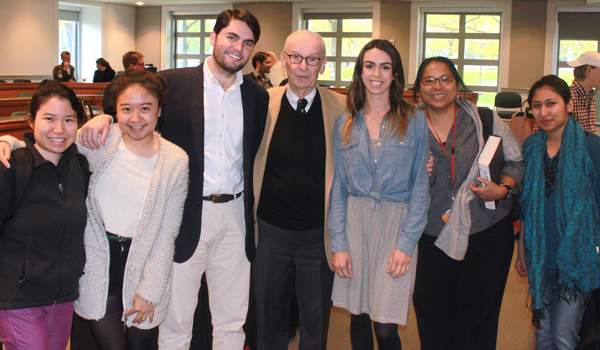 Professor Smith with a group of students