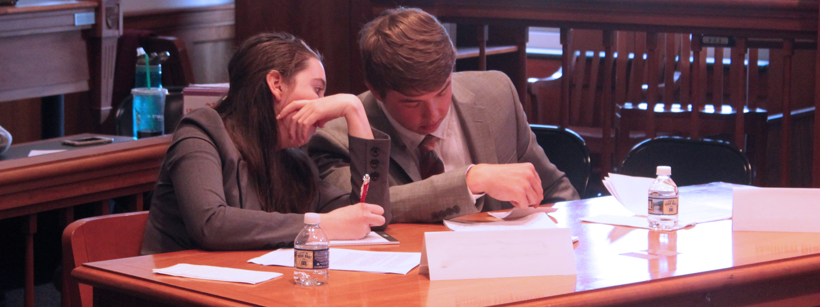 students in the courtroom