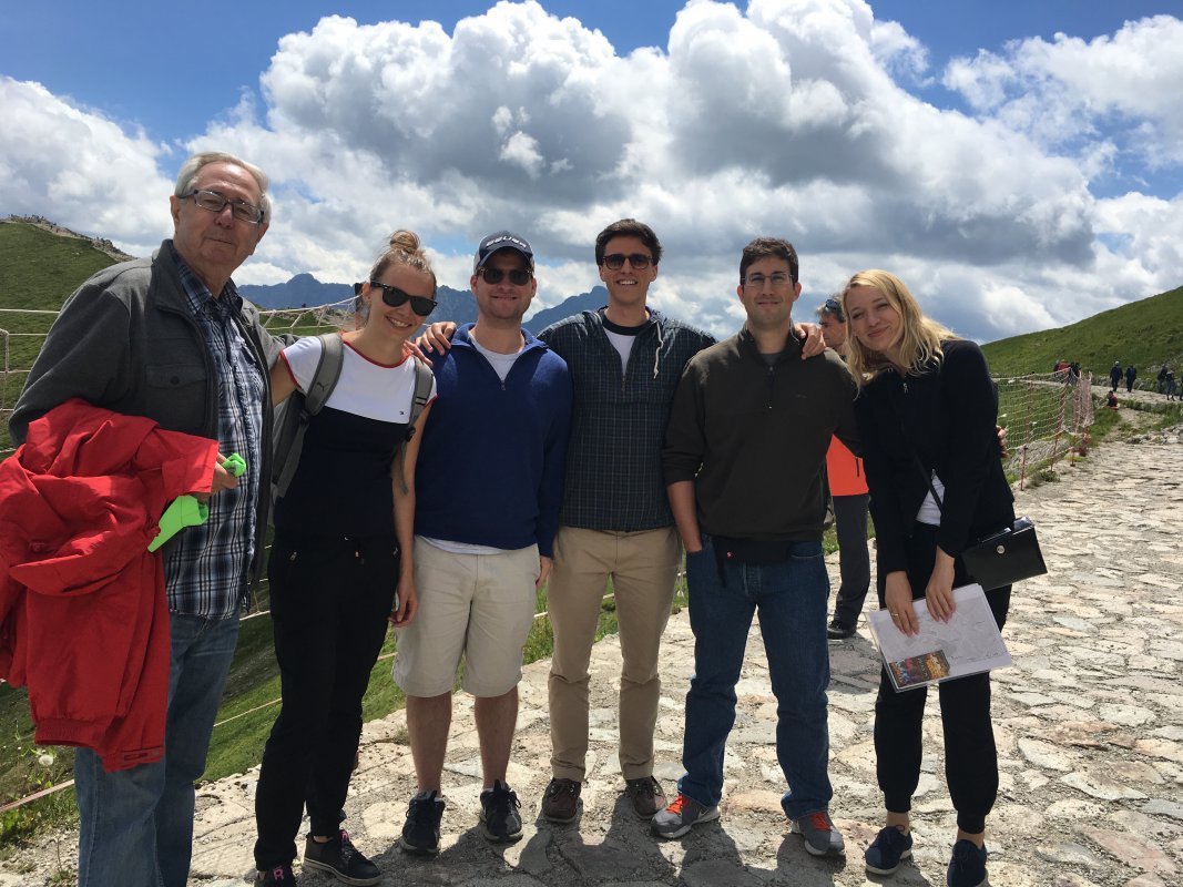 group of students and a professor in Poland