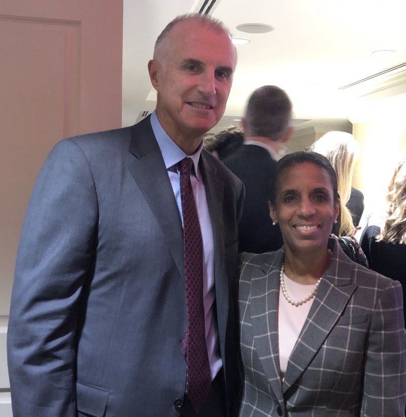 Mark Holden with Dean Regina Jefferson at the Award Ceremony