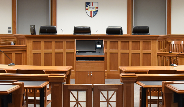 Slowinski courtroom at Catholic Law