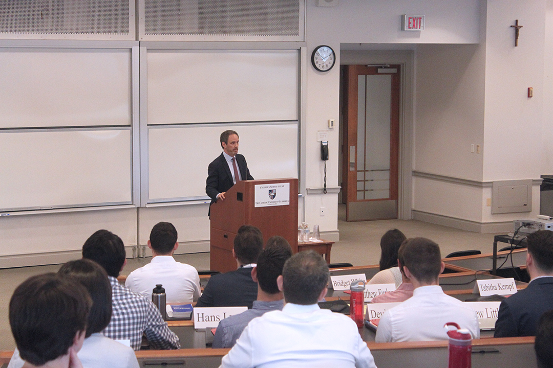 Dean Payne Addressing students