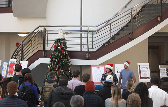 Christmas tree lighting ceremony at catholic law