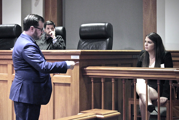 students in court