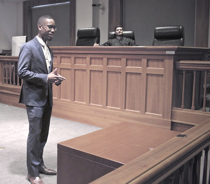 students in court